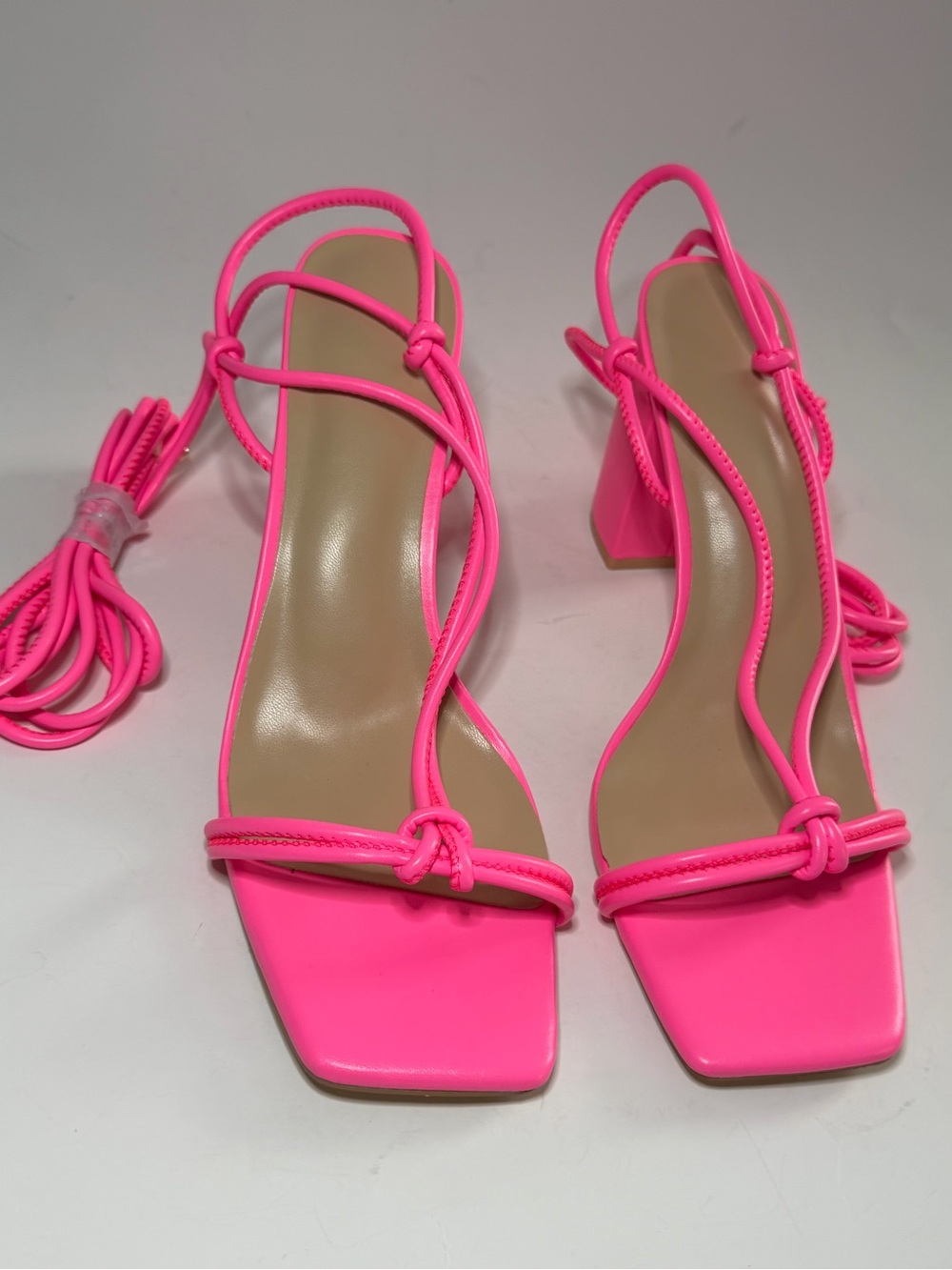 Women’s Strappy Block Heel Sandals in Hot Pink size 10 - Picture 11 of 15